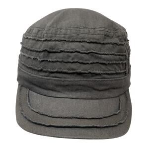 D&Y Elastafit Fitted Cadet Army Cap Hat Gray One Size Vent Holes Blank